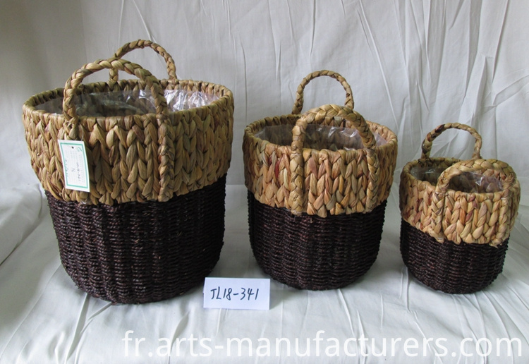 panier à tisser rond round weaving basket